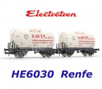 HE6030 Electrotren  Set of two tank wagons, "Savin S.A." of the RENFE