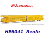 HE6041 Electrotren 3-axle car transporter with protective lateral grills, of the Renfe/ SEMAT