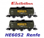 HE6052 Electrotren Set 2  třínápravových cisternových vozů "Borges", RENFE