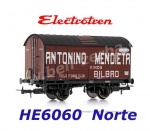HE6060 Electrotren Wine transport wagon "Antonio Mendieta - Vinos Bilbao" of the NORTE