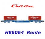 HE6064 Electrotren  Kontejnerový vůz  MMC3 se 2 kontejnery "TRAMESA", RENFE