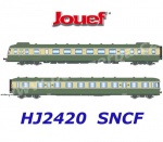HJ2420 Jouef Diesel railcar RGP II X 2712 + trailer XR 7714, of the SNCF