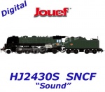 HJ2430S Jouef Parní lokomotiva 141 R 44 zelená/černá, SNCF - Zvuk