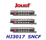 HJ3017 Jouef  3-dílný rozšiřujicí set vozů k elektrického rychlovlaku  TGV Duplex Carmillon, SNCF