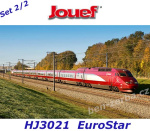 HJ3021 Jouef 3-piece set of intermediate cars of train EuroStar of the PBA - Extension set 2