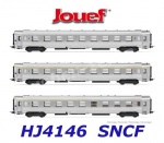 HJ4146 Jouef Set of 3 coaches DEV Inox of the SNCF