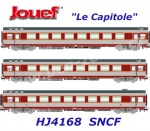 HJ4168 Jouef 3-dílný set osobních vozů  Grand Confort  expresu TEE "Le Capitole", SNCF