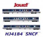 HJ4184  Jouef 3-unit pack passenger cars RIO 80 Centre of the SNCF