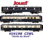 HJ4198 Jouef Set of 3 luxury passenger cars of the train  "Etoile du Nord" (Set 1/2), CIWL