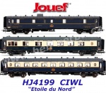 HJ4199 Jouef Set of 3 luxury passenger cars of the train  "Etoile du Nord" (Set 2/2), CIWL