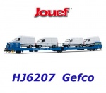 HJ6207 Jouef Auto transporter "GEFCO" naložený 4 dodávkami Mercedes