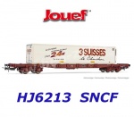 HJ6213 Jouef  Kontejnerový vůz Sgss kontejnerem "3 Suisses", SNCF