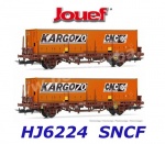 HJ6224 Jouef  Set of 2 set of 2 wagons Lgs "CNC Kargo70" container of the SNCF