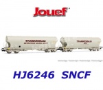 HJ6246 Jouef  Set of 2 swing roof wagons Transcereales of the SNCF