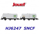 HJ6247 Jouef Set 2 3-nápravových cisternových vozů "BP", SNCF