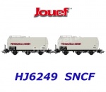 HJ6249 Jouef Set 2 3-nápravových cisternových vozů "PETROLES de L'OUEST", SNCF