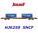 HJ6259 Jouef  Container wagon S70 with 2 containers "T.T.S." of the SNCF