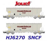 HJ6270 Jouef 2-unit pack cereal hopper wagons "Transcéréales" of the SNCF