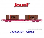 HJ6278 Jouef Kontejnerový vůz řady se 2 kontejnery “FB", SNCF