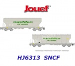 HJ6313 Jouef Set 2 samovýsypných silo vozů na cereálie "Transcéréales – CAF Grains", SNCF