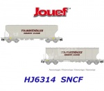 HJ6314 Jouef Set 2 samovýsypných silo vozů na cereálie "Transcéréales – Esmery-Caron", SNCF