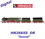 HN2665S Arnold N  Parní lokomotiva  02 0201-0 se 2 tendry, DR - Zvuk