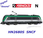 HN2680S Arnold N Electric locomotive BB 436242,  "Casquette"  logo of the SNCF - Sound