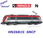 HN2681S Arnold N Electric locomotive BB BB 36001, "Casquette"  logo of the SNCF - Sound