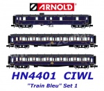 HN4401 Arnold N  Set 3 osobních vozů “Train Bleu” , CIWL