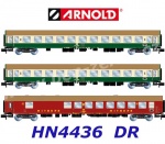 HN4436  Arnold N Set of 3 passenger carriages D242 of the DR