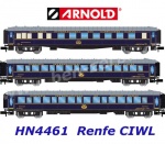 HN4461 Arnold N Set 3 luxusních vozů "Castellano Expreso”, CIWL,  RENFE