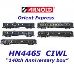 HN4465 Arnold N Set 5 luxusních vozů  "Orient Express”, CIWL, 140. výroční balení
