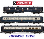 HN4490 Arnold N  Set 3 osobních  vozů “Edelweiss Pullman Express”, CIWL - Set 1/2