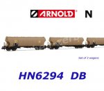 HN6294 Arnold N Set of 3 Hopper Cars type Uapps,“EVA” of the DB