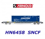 HN6458 Arnold Kontejnerový vůz řady Sgss "Novatrans",  SNCF, s kontejnerem"CMA CGM""