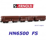 HN6500 Arnold N  Set 3 samovýsypných vozů řady Falns, FS