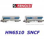 HN6510 Arnold N  Set 2 vozů s výklopnými střechami  "Soufflet", SNCF