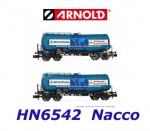 HN6542 Arnold Set of two tank wagons Zans "Amberger Kaolinwerke", NACCO