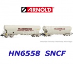 HN6558 Arnold Set 2 silo vagonú  "Transcéréales", SNCF