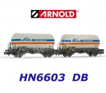 HN6603 Arnold Set of two 2-axle Gas tank car Zgs, 