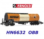 HN6632 Arnold N 4-axle tank wagon (isolated), "Turmöl" of the OBB