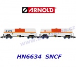HN6634 Arnold N Set 2 cisternových vozů na chlor "VTG + Ermewa", SNCF