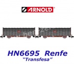 HN6695 Arnold N  Set 2 vozů s posuvnými plachtami řady Lis, RENFE