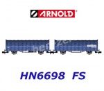 HN6698 Arnold N  Set 2 vozů s posuvnými plachtami řady Laails 2, “Ausiliare Milano”, FS