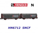 HN6712 Arnold N Set 2 vozů se shrnovací plachtou řady Kijls K70 "Citroën", SNCF