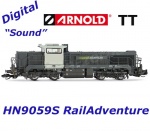 HN9059S Arnold TT Dieselová lokomotiva Vossloh DE 18, RailAdventure - Zvuk