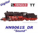 HN9061S Arnold TT  Steam locomotive 58 201  (serie 58.10 40) of the DR - Sound