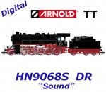 HN9068S Arnold TT Steam locomotive with tender, 58 1111-2 of the DR - Sound