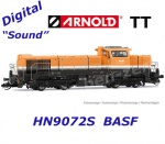 HN9072S Arnold TT Dieselová lokomotiva Vossloh  DE 18, "BASF" - Zvuk