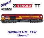 HN9081HM Arnold TT  Dieselová lokomotiva řady 66, Euro-Cargo-Rail - Zvuk